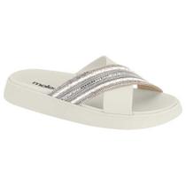 Chinelo Flatform Multi Prata Branco Off Moleca 5469.138 Chinelo Flatform Multi Prata Branco Off Moleca 5469.138