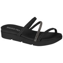 Chinelo Flatform Multi Preto Black Diamond Beira Rio 8387.533