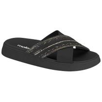 Chinelo Flatform Multi Preto Moleca 5469.138
