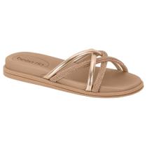 Chinelo Flatform Napa Ouro Rosado Nude Beira Rio 8488.116