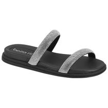 Chinelo Flatform Tira Dupla Preto Cristal Beira Rio 8488.122