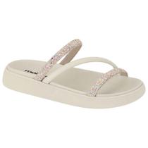 Chinelo Flatform Tira Tripla Multi Branco Off Moleca 5469.121 Chinelo Flatform Tira Tripla Multi Branco Off Moleca 5469.121