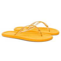 Chinelo Flip Flop Feminino Sola Borracha e Correia Fina Com Brilho