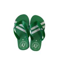 Chinelo Flip Flop Verde Infantil listrado escudo