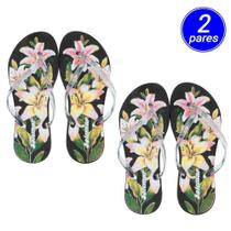 Chinelo Flor Solemar kit com 2