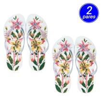 Chinelo Flor Solemar kit com 2