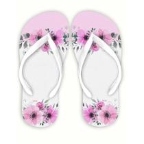 Chinelo Floral Rosa bebê Luxury