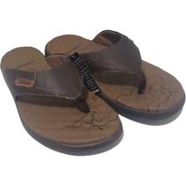 Chinelo Freeway Couro Masc - Marrom - 38