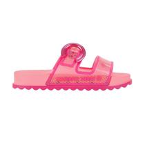 Chinelo Grendene Barbie Logomania Slide Rosa Transparente