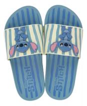 Chinelo Grendene Infantil Slide Stitch Disney Macio - Azul