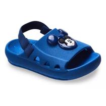 Chinelo Grendene Kids Slide Elástico Mickey Azul