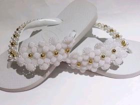 chinelo havaiana original personaizados com perolas craqueladas chinelo havaiana original personaizados com perolas craqueladas