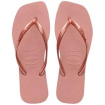Chinelo Havaiana Slim Square Rosa Crocus