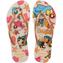 Chinelo Havaiana Slim Warner Class Meninas Super Poderosas Feminino Adulto Original Chinelo Havaiana Slim Warner Class Meninas Super Poderosas Feminino Adulto Original