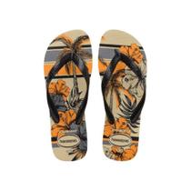 Chinelo Havaianas Aloha Areia com Preto