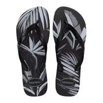 Chinelo Havaianas Aloha Unissex Preto Cinza Chinelo Havaianas Aloha Unissex Preto Cinza