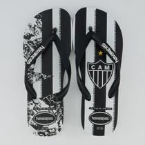 Chinelo Havaianas Atlético Mineiro Preto e Branco