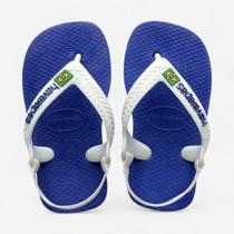 Chinelo Havaianas Baby Brasil Logo Azul