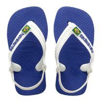 Chinelo Havaianas Baby Brasil Logo Bandeirinha Menino