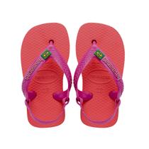 Chinelo Havaianas Baby Brasil Logo - Coral/Rosa Tamanho:20Cor:RosaGênero:Infantil