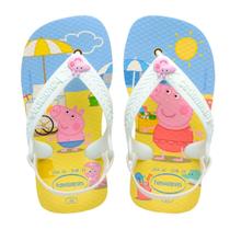 Chinelo Havaianas Baby Infantil Bebê Com Elástico Peppa Pig