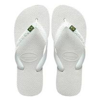 Chinelo Havaianas Brasil Branco tam45/46 Chinelo Havaianas Brasil Branco tam45/46