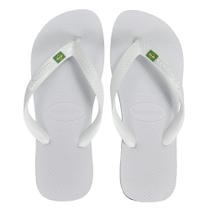 Chinelo havaianas brasil com bandeira branco tradicional