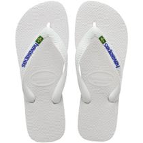 Chinelo Havaianas Brasil Logo Adulto Masculino Branco
