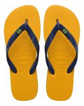 Chinelo Havaianas Brasil Logo - Amarelo Pop/ Marinho Tamanho:39/40Cor:Amarelo Chinelo Havaianas Brasil Logo - Amarelo Pop/ Marinho Tamanho:39/40Cor:Amarelo