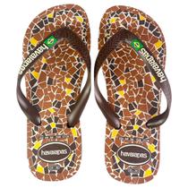 Chinelo Havaianas Brasil Logo Caquinhos Original Lançamento Cor:CaféTamanho:35/36 Chinelo Havaianas Brasil Logo Caquinhos Original Lançamento Cor:CaféTamanho:35/36