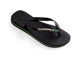 Chinelo Havaianas Brasil Logo Unissex Original Preto