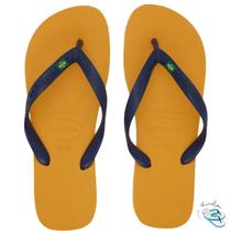 Chinelo Havaianas Brasil Unissex Bandeirinha Original Classico Cor:Amarelo Pop/MarinhoTamanho:41/42 Chinelo Havaianas Brasil Unissex Bandeirinha Original Classico Cor:Amarelo Pop/MarinhoTamanho:41/42