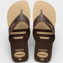 Chinelo Havaianas City Basic Fc Masculino - Bege e Marrom - 41/42 Chinelo Havaianas City Basic Fc Masculino - Bege e Marrom - 41/42