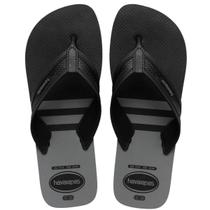 Chinelo Havaianas City Basic Fc Masculino - Preto e Cinza Chinelo Havaianas City Basic Fc Masculino - Preto e Cinza