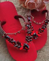 Chinelo Havaianas Customizadas Pedras Sereia
