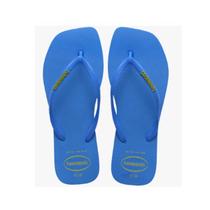 Chinelo Havaianas De Dedo Slim Logo Popup Azul Brilhante