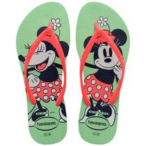 Chinelo Havaianas Disney Minnie FC Feminino - Verde