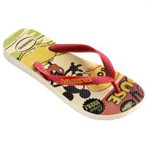 Chinelo Havaianas Disney Stylish Mickey Mouse e Minnie Bege