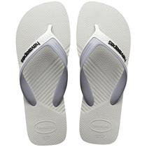 Chinelo Havaianas Dual Branco e Cinza Masculino 4145602