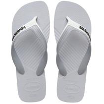 Chinelo Havaianas Dual Casual Masculino, Branco Tira 2 Cores