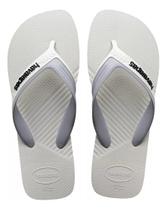 Chinelo Havaianas Dual FC Masculino Branco Original Confortável Borracha Chinelo Havaianas Dual FC Masculino Branco Original Confortável Borracha