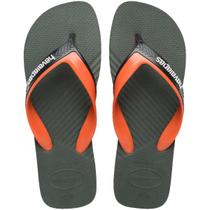 Chinelo Havaianas Dual Verde Oliva e Laranja 45/46 Adulto Original Chinelo Havaianas Dual Verde Oliva e Laranja 45/46 Adulto Original