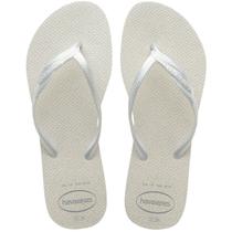 Chinelo Havaianas Feminina Fantasia Gloss Branca Original Chinelo Havaianas Feminina Fantasia Gloss Branca Original