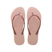 Chinelo Havaianas Feminina Slim Glitter Ballet Rose Gold Original Confortável Chinelo Havaianas Feminina Slim Glitter Ballet Rose Gold Original Confortável