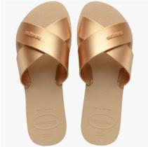Chinelo Havaianas Feminino Aqual Metal Em X Ortoédico C/nf