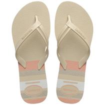 Chinelo Havaianas Feminino Bege/Palha Ref.: H. ELEGANCE PRT FC