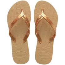 Chinelo Havaianas Feminino Elegance 37/38 Dourada PAR