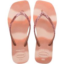 Chinelo Havaianas Feminino Quadrado Com Glitter Square Party Rosa Chinelo Havaianas Feminino Quadrado Com Glitter Square Party Rosa