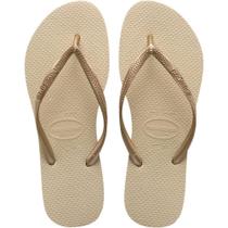 Chinelo Havaianas Feminino SLIM 35/36 AREIA/DOURADO