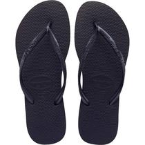 Chinelo havaianas feminino slim 35/6 preto havaianas